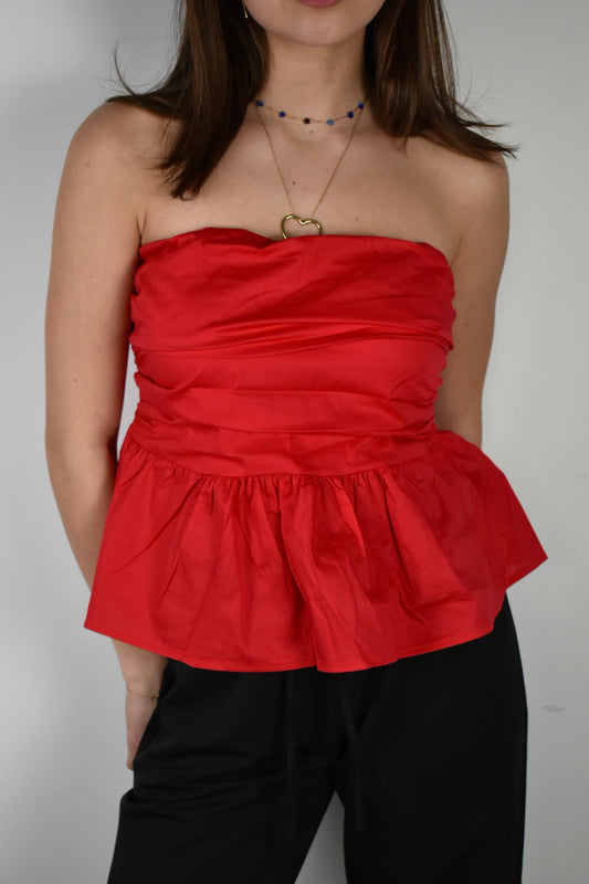 Spring top - rood