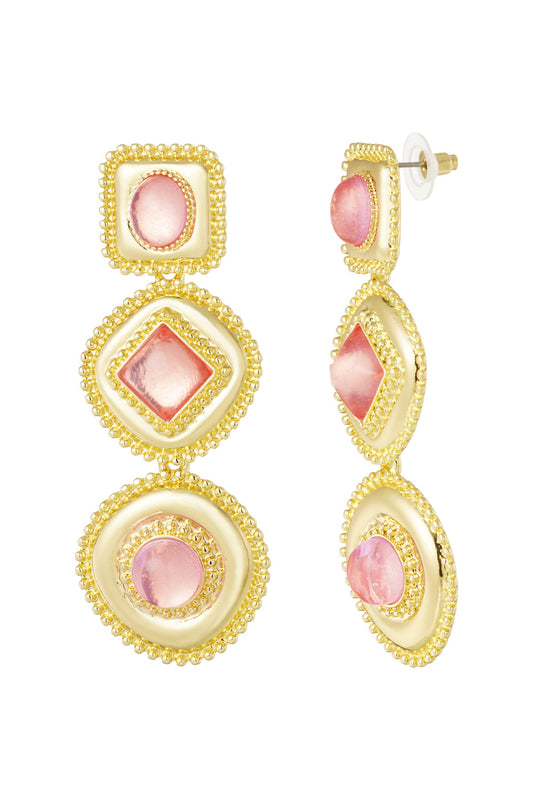 Agadir earrings roze - goud