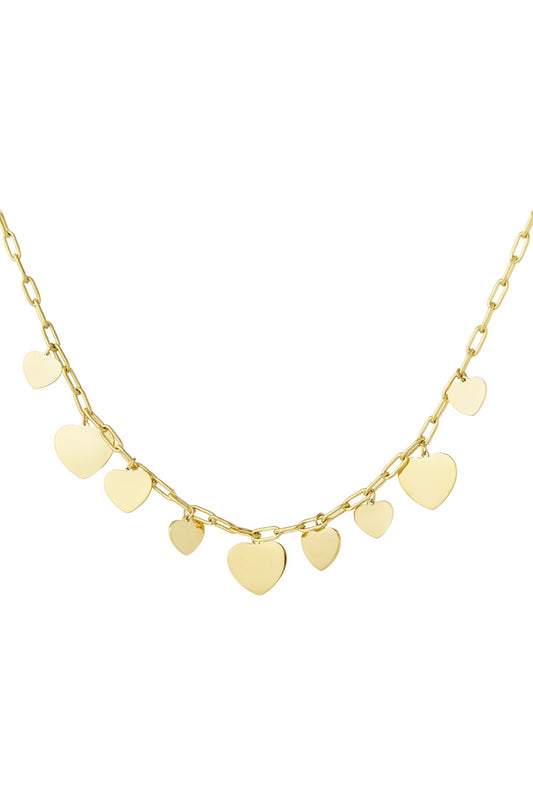Chunky love necklace - goud