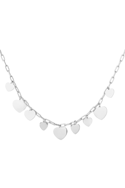 Chunky love necklace - zilver