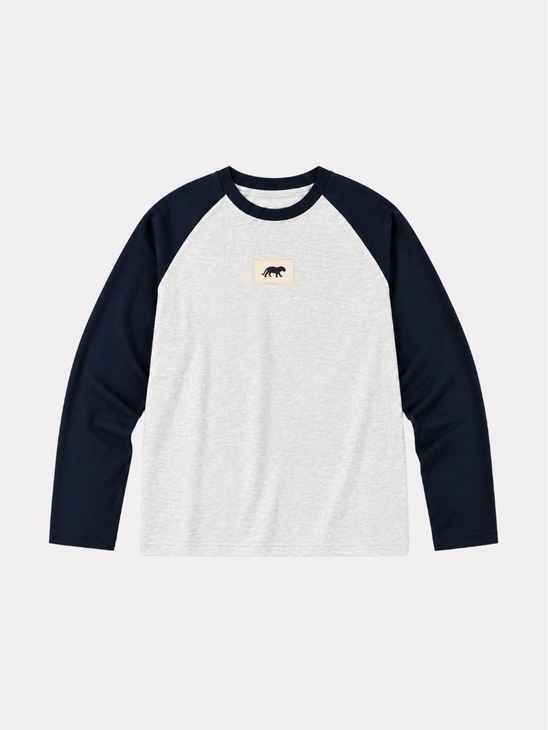 Tiger t-shirt de baseball à manches longues - bleu marine/gris