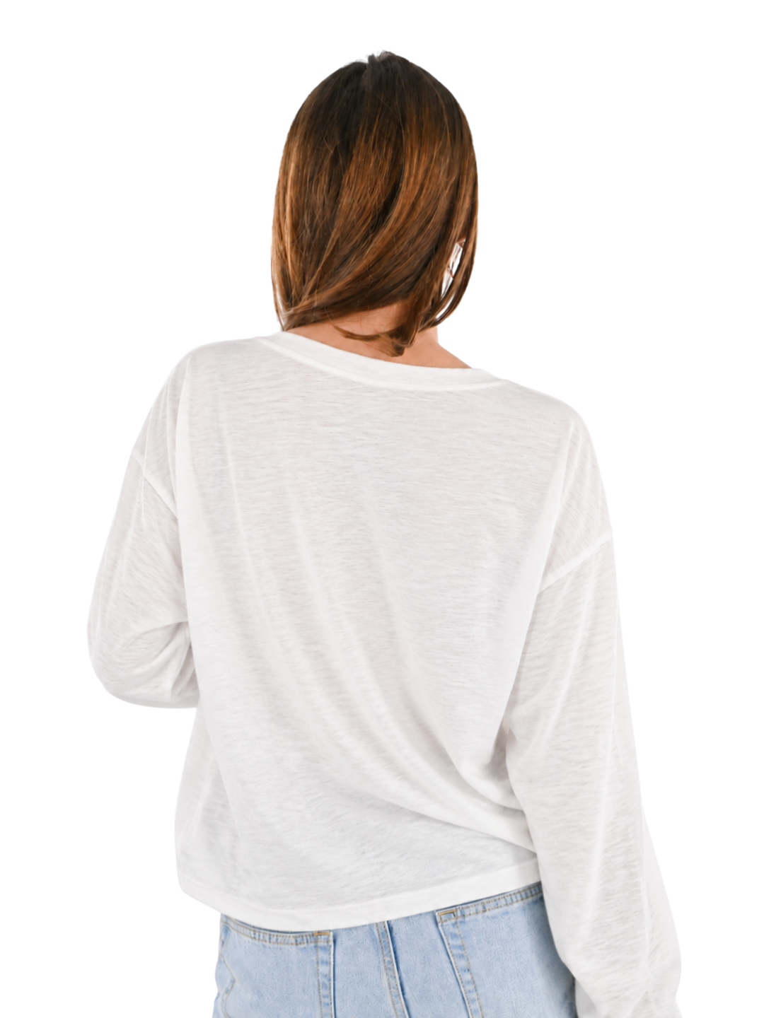 Stockholm longsleeve - wit/grijs