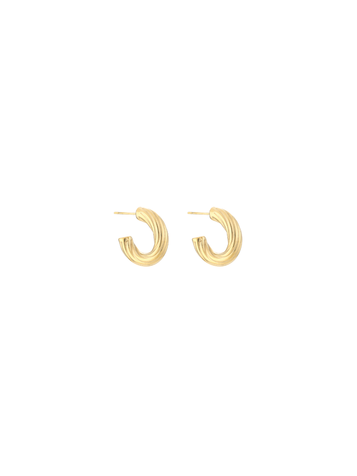 Mini-Swirl-Ohrringe - Gold
