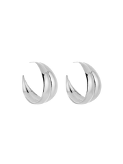 Double earrings - silver