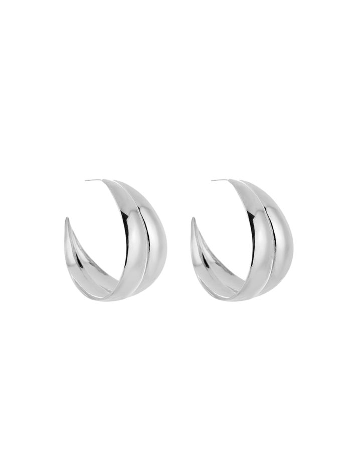 Doppelte Ohrringe - Silber