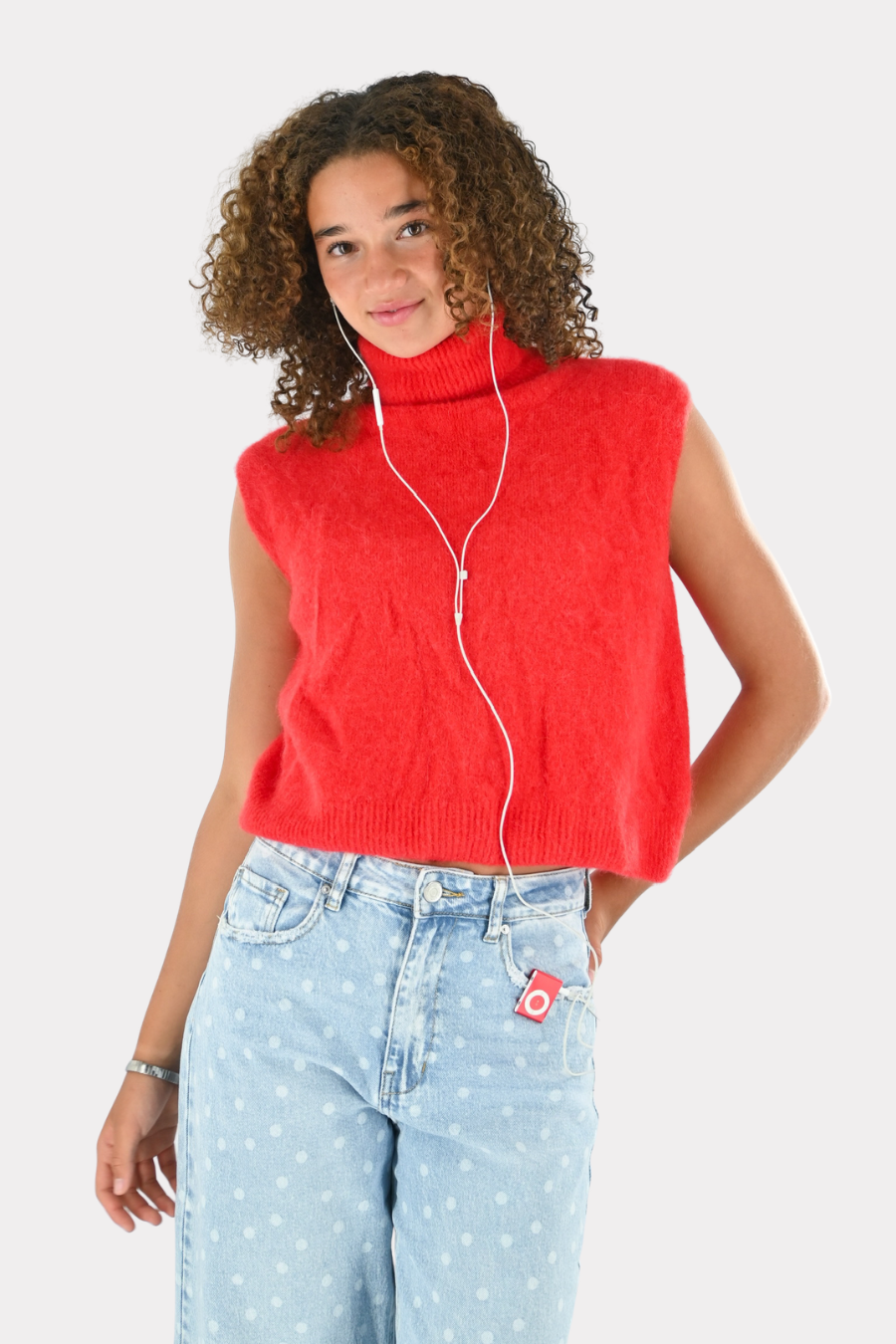 maille haute douillette - rouge (précommande)