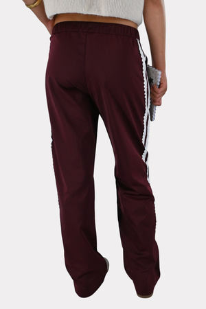 FT lace pants - burgundy