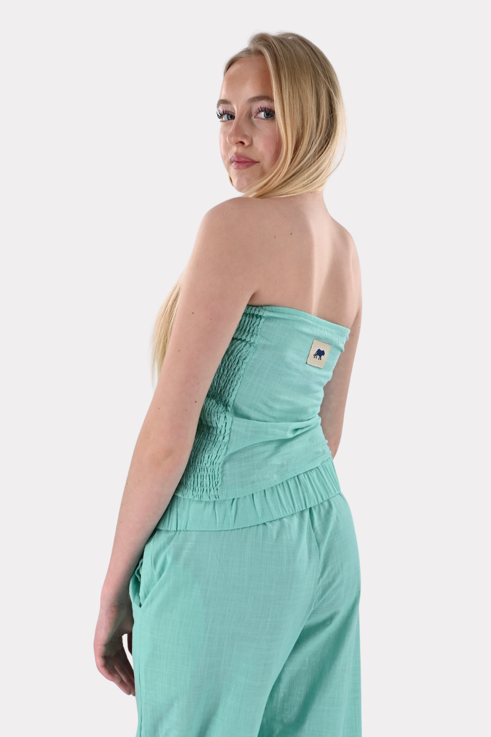 Tiger top bandeau - aqua