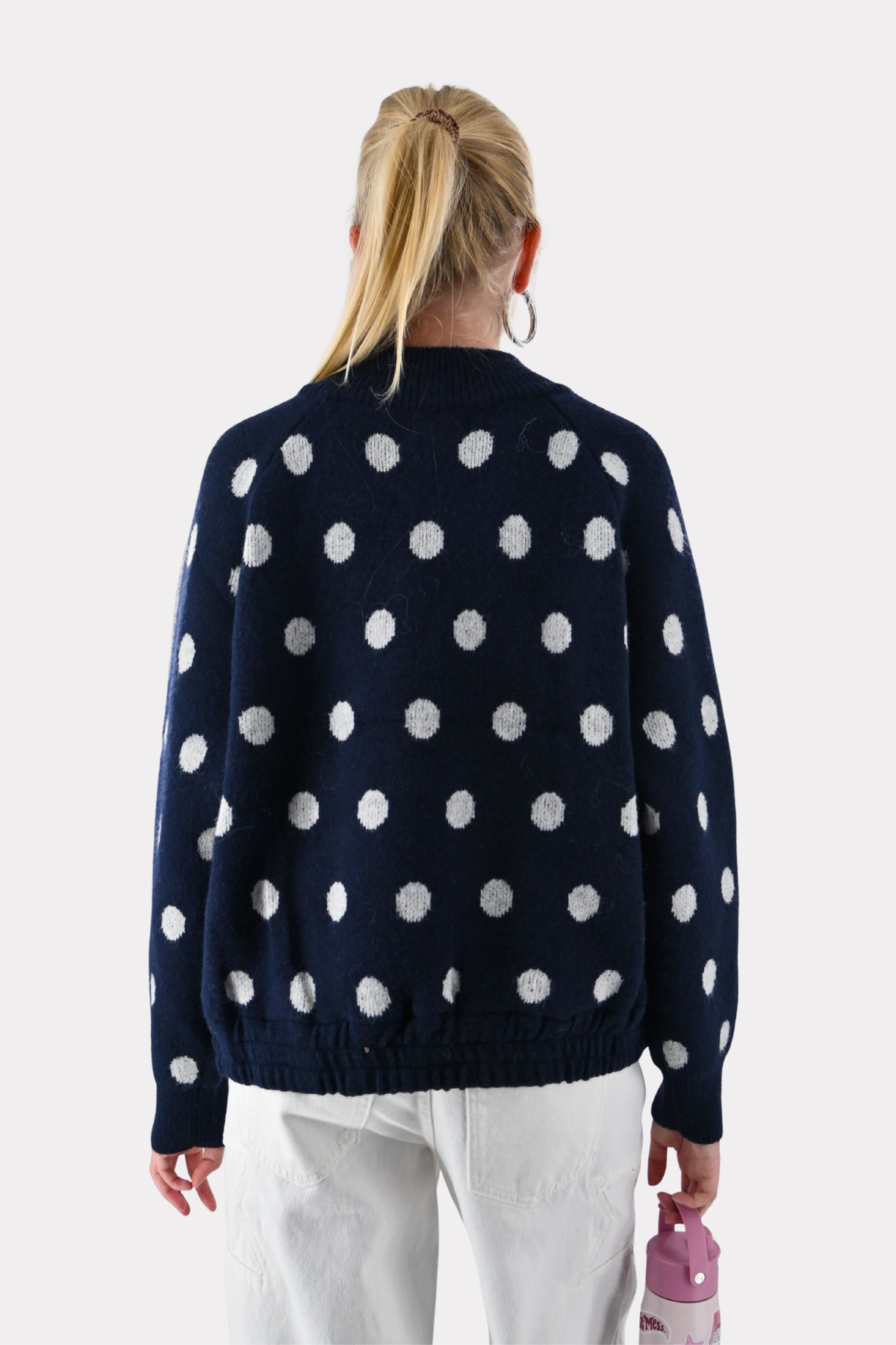 Jackie dotted zipper - navy
