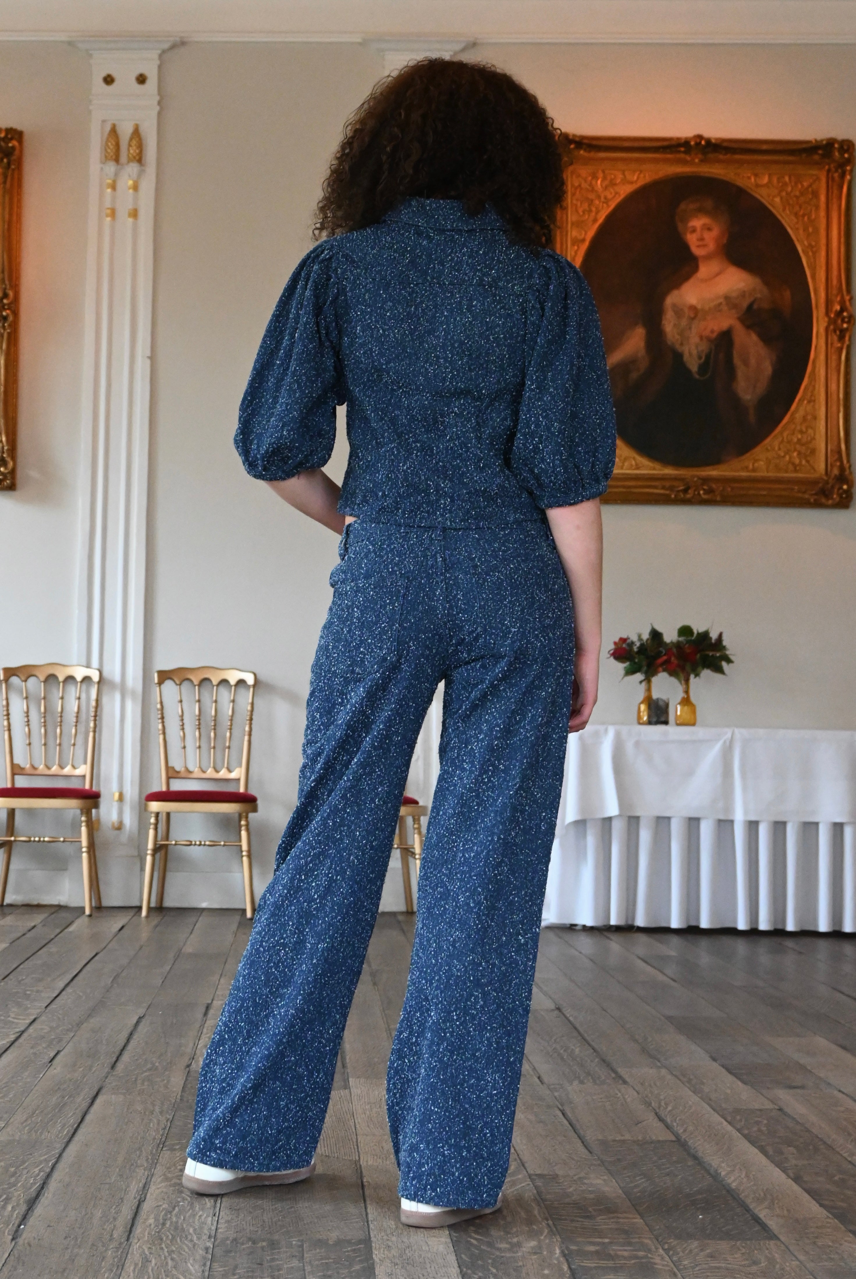 Denim glow top - blue