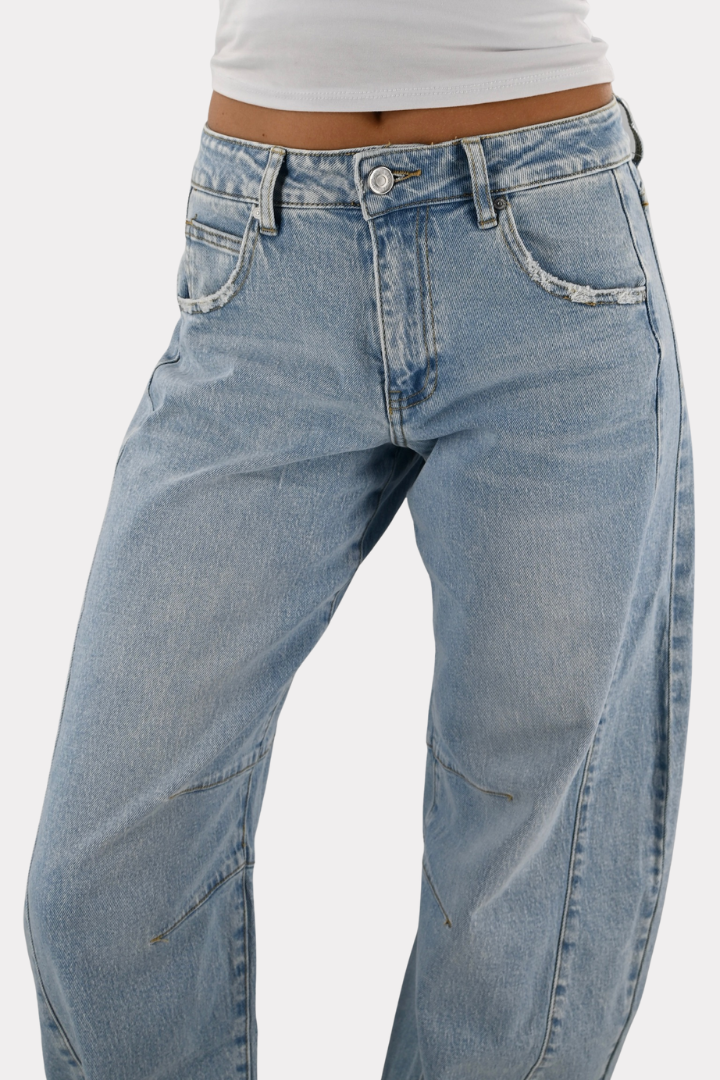 Line up barrel jeans - blauw