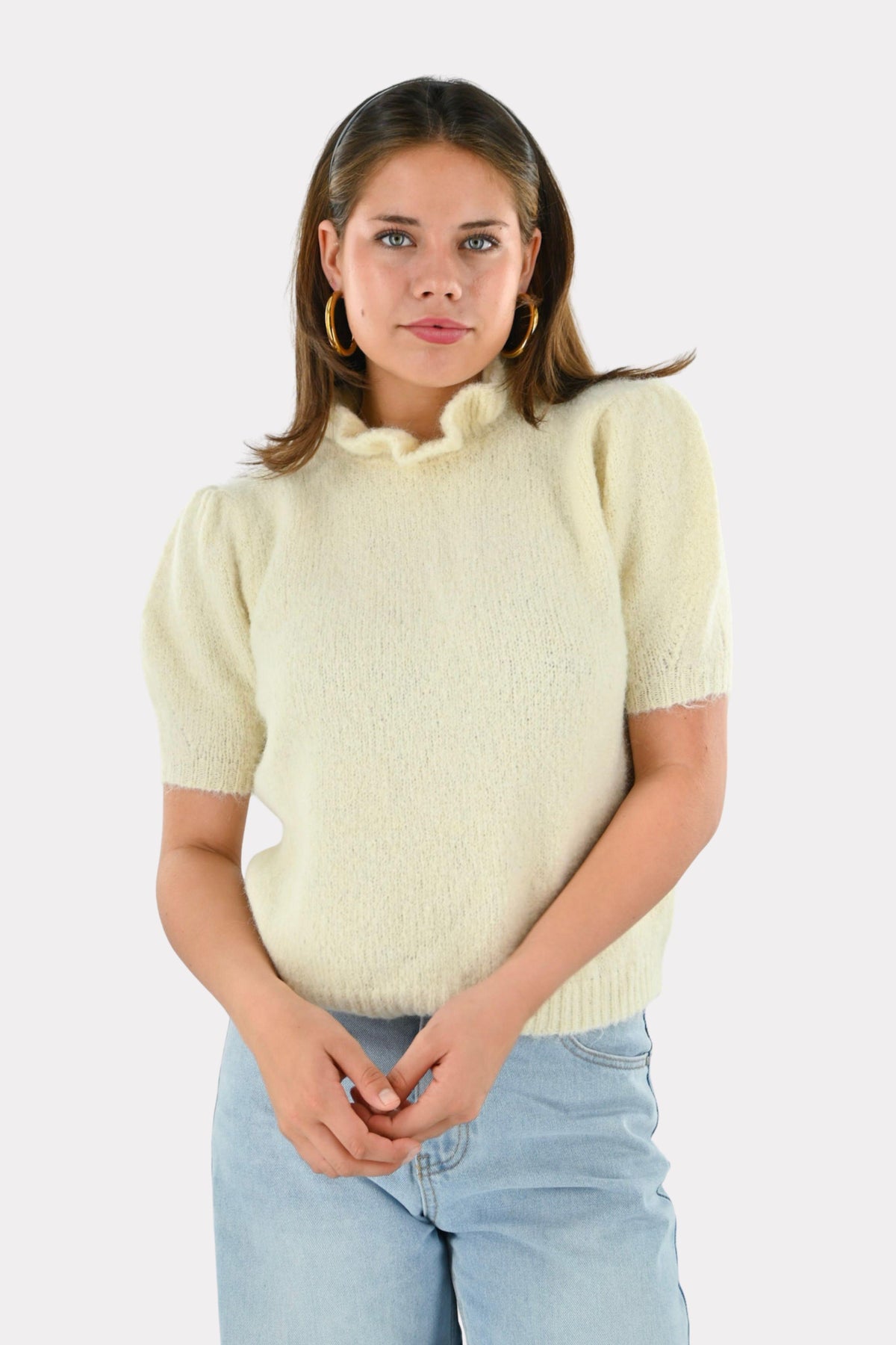 Fluffy mood top - creme