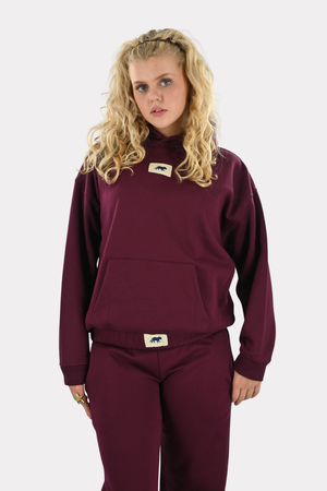 Tiger-star-sweat-à-capuche-lounge-bordeaux-Fashiontiger-1