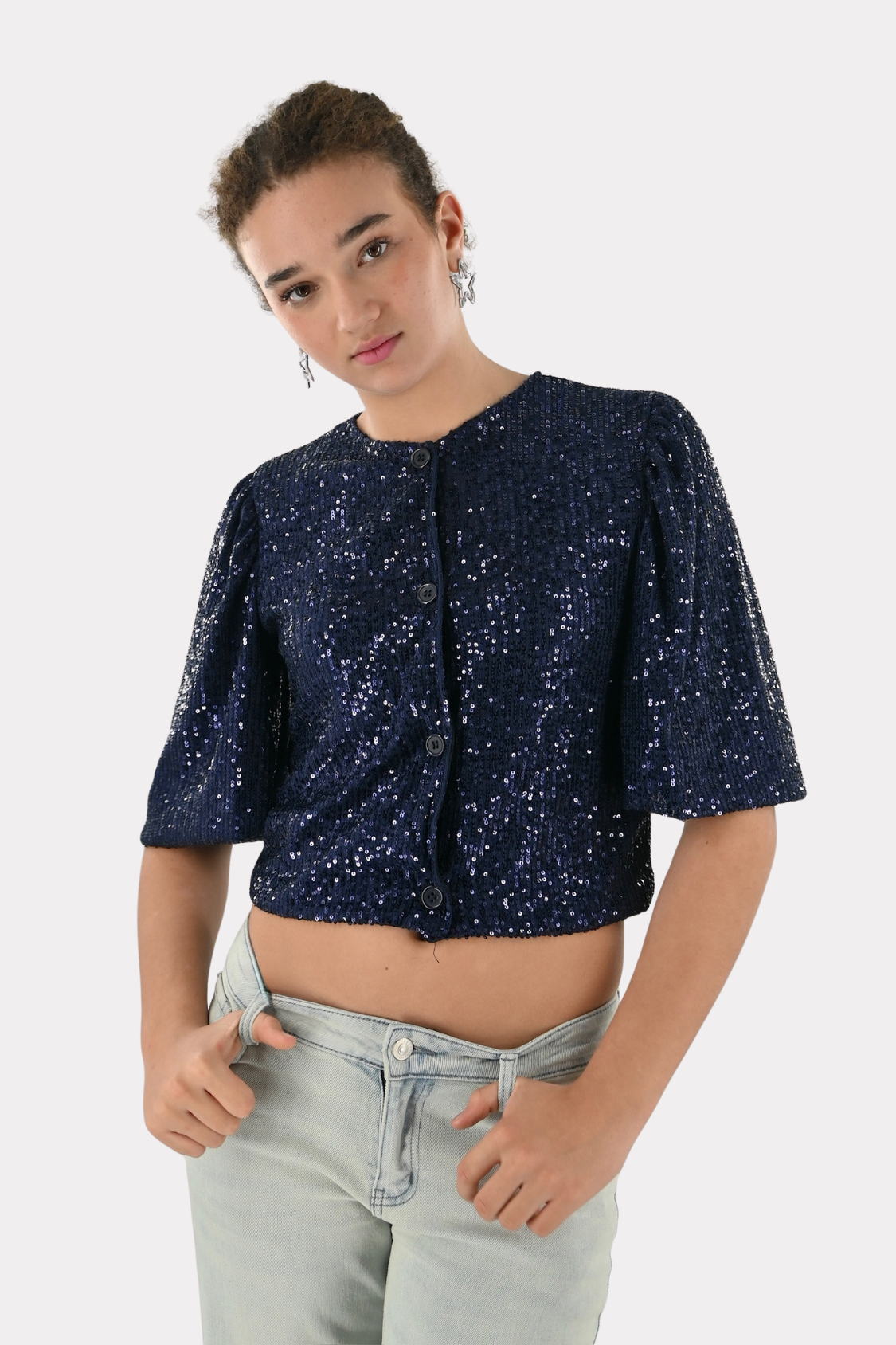 Emmie-blazer-paillet-navy-fashiontiger