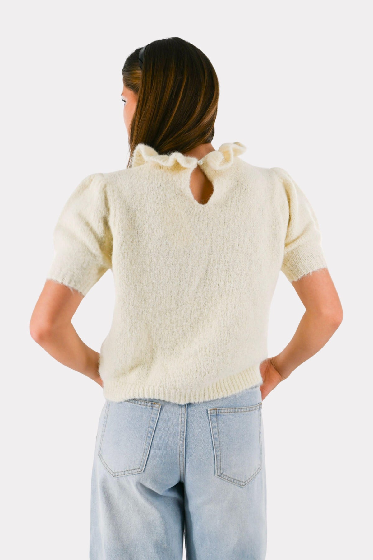 Fluffy mood top - creme