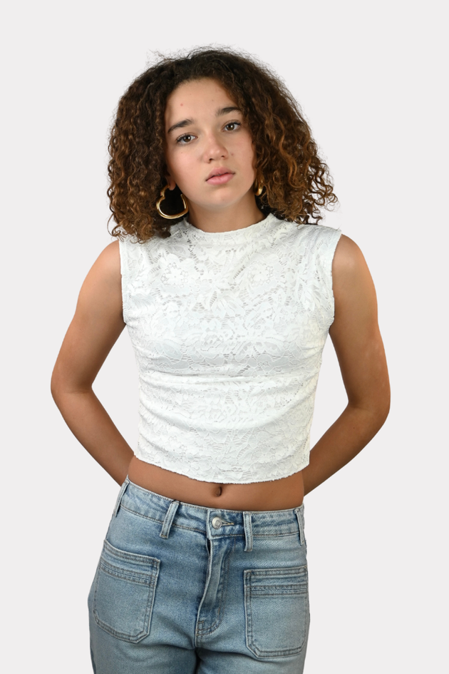 Lacey top - white