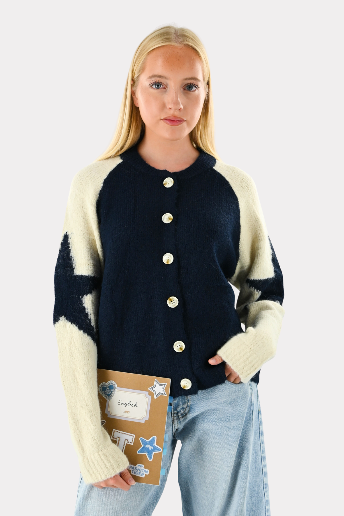 Hannah starry cardigan - navy