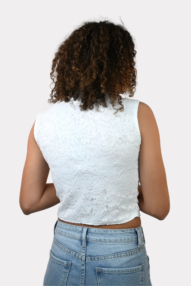 Lacey top - white