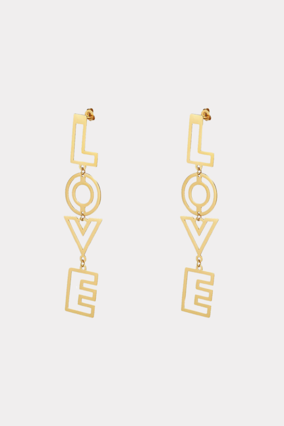 Love earrings - gold