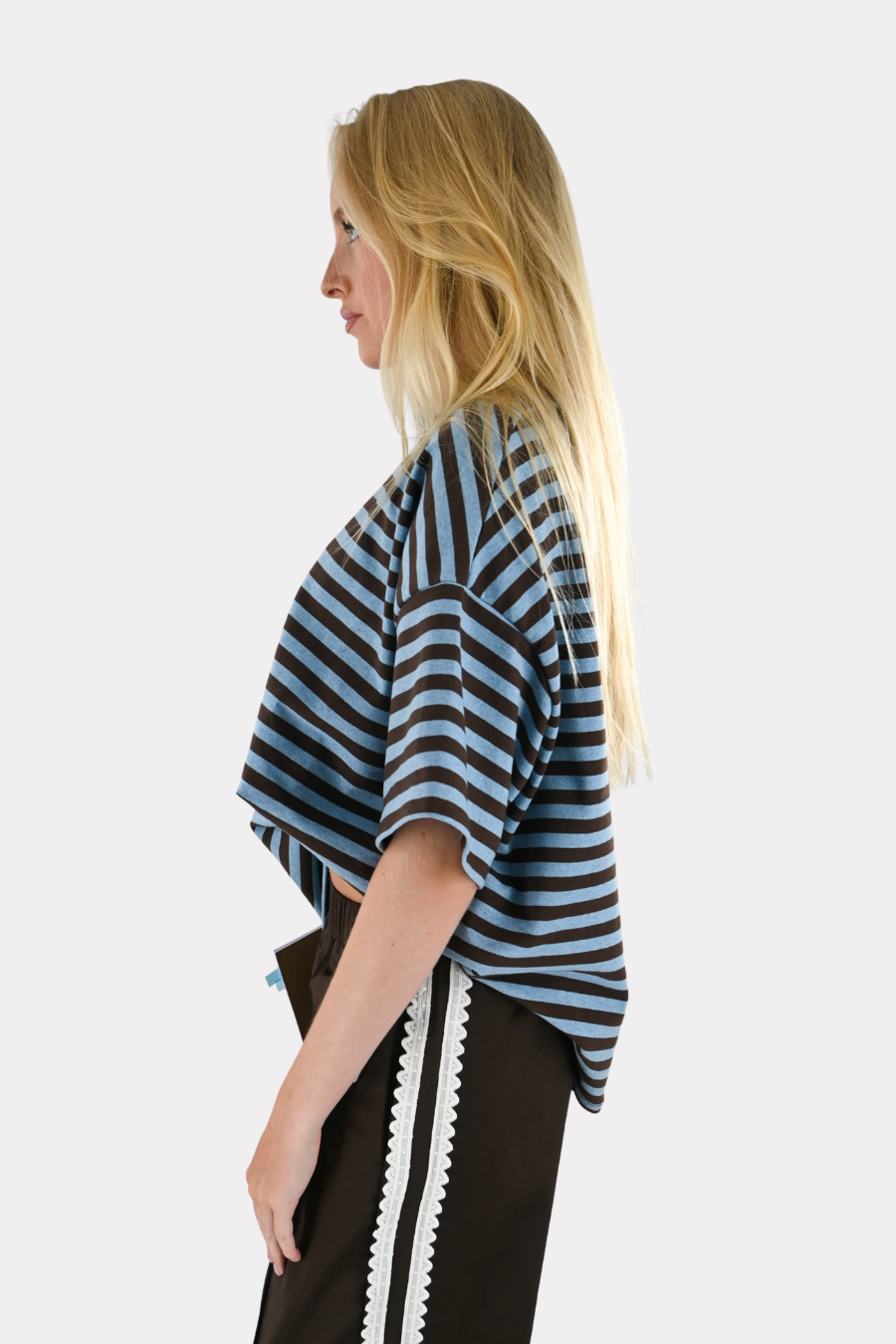 T-shirt rayé Tiger - brun/bleu