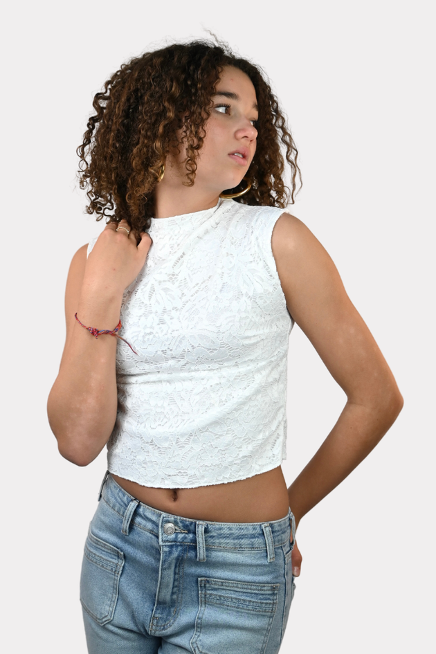 Lacey top - white