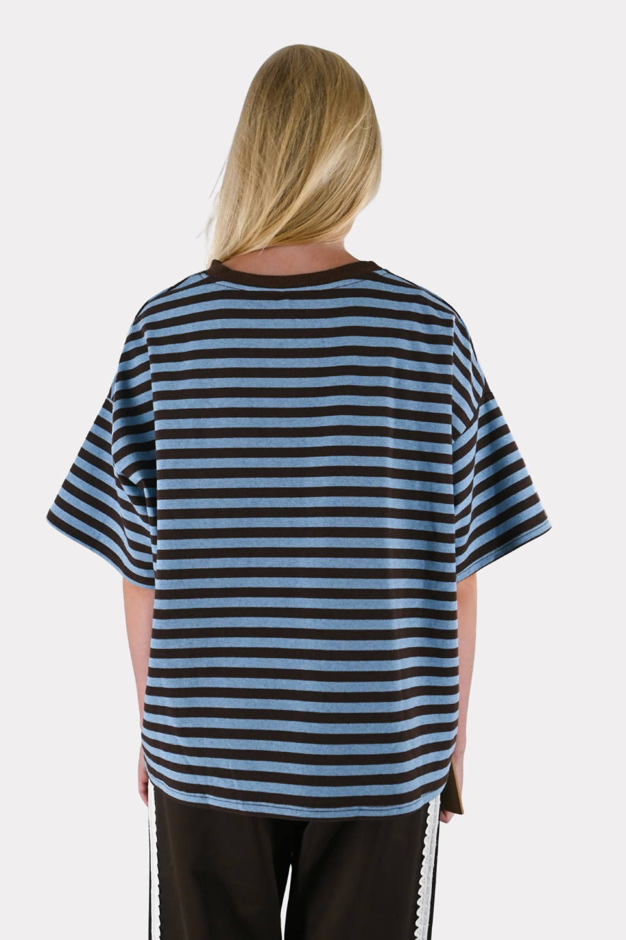 T-shirt rayé Tiger - brun/bleu