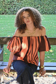 Fiore-blouse-striped-brown-pink-fashiontiger