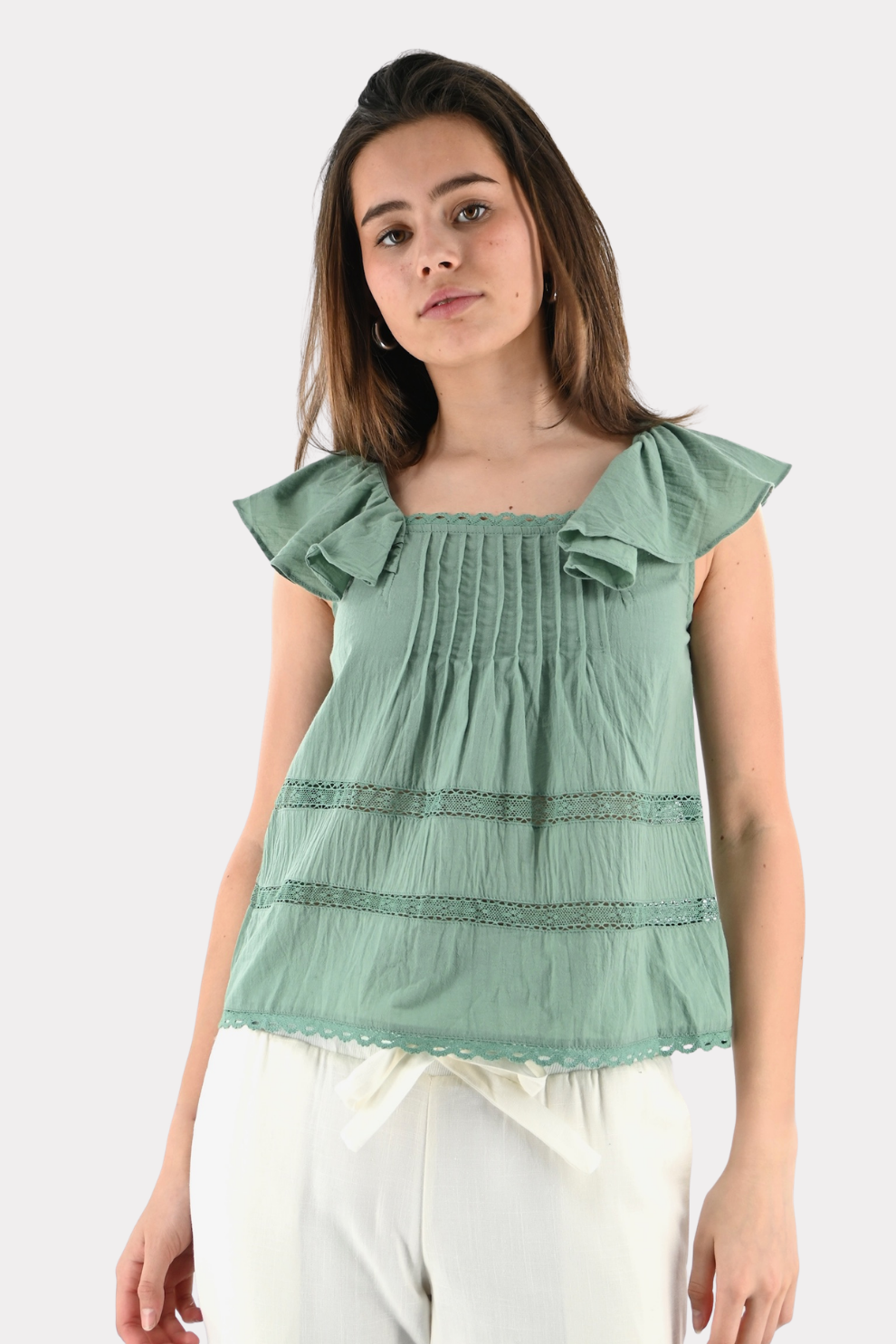 Sail top - sage green