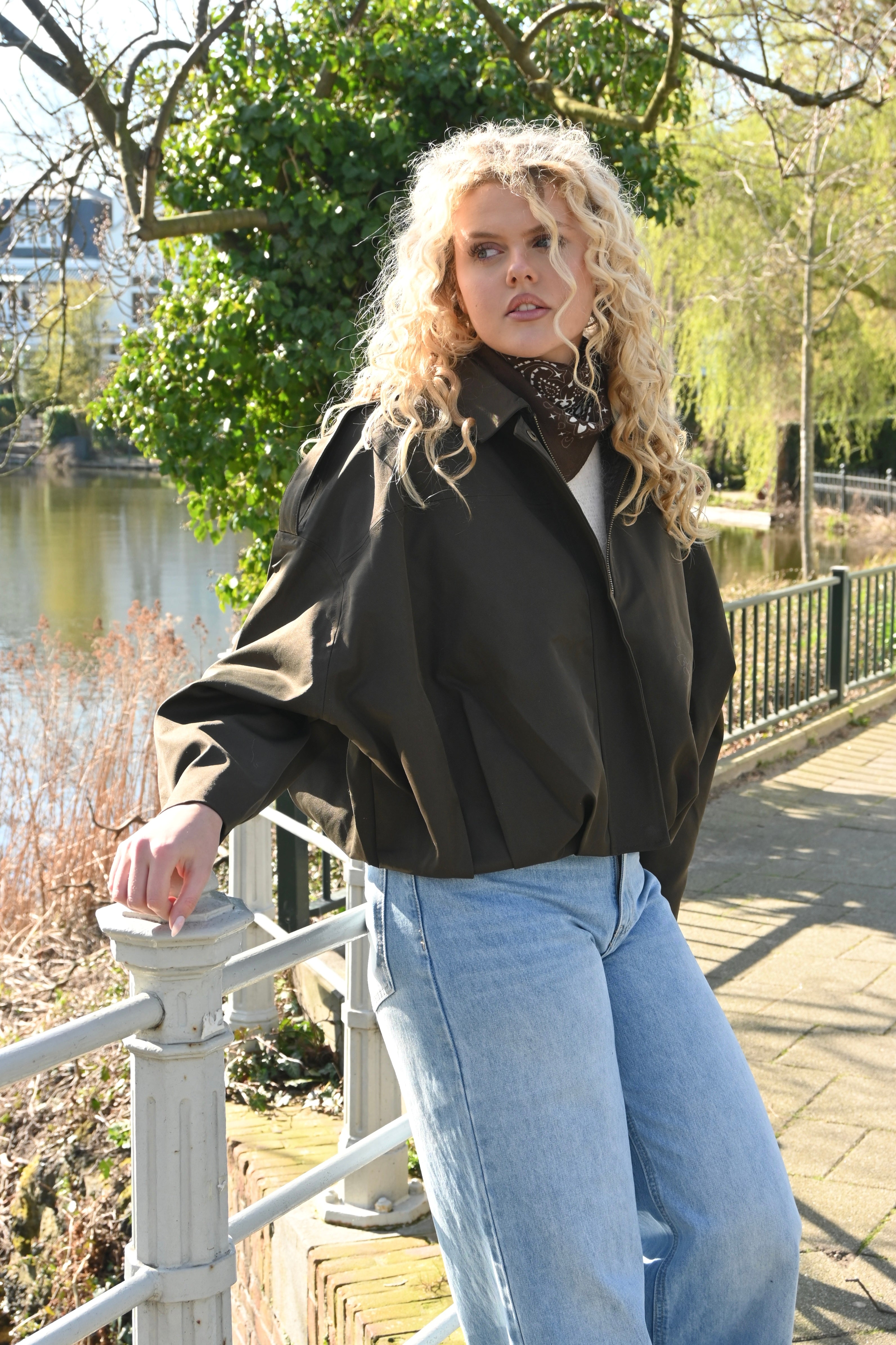 Saar jacket trenchcoat - bruin