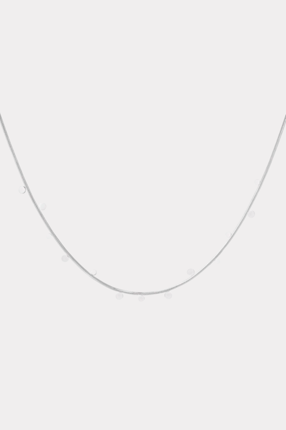 Circle party necklace - zilver