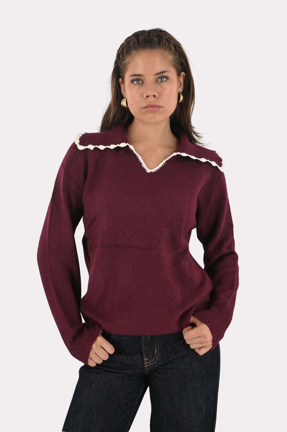 Nola knit - bordeaux - Fashiontiger