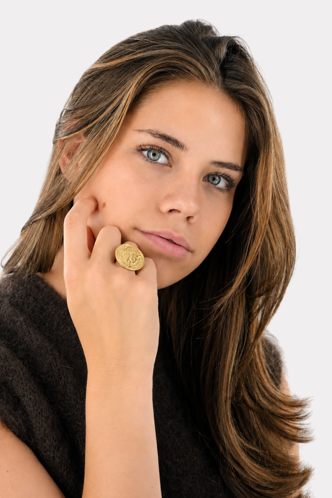 Coin ring - gold