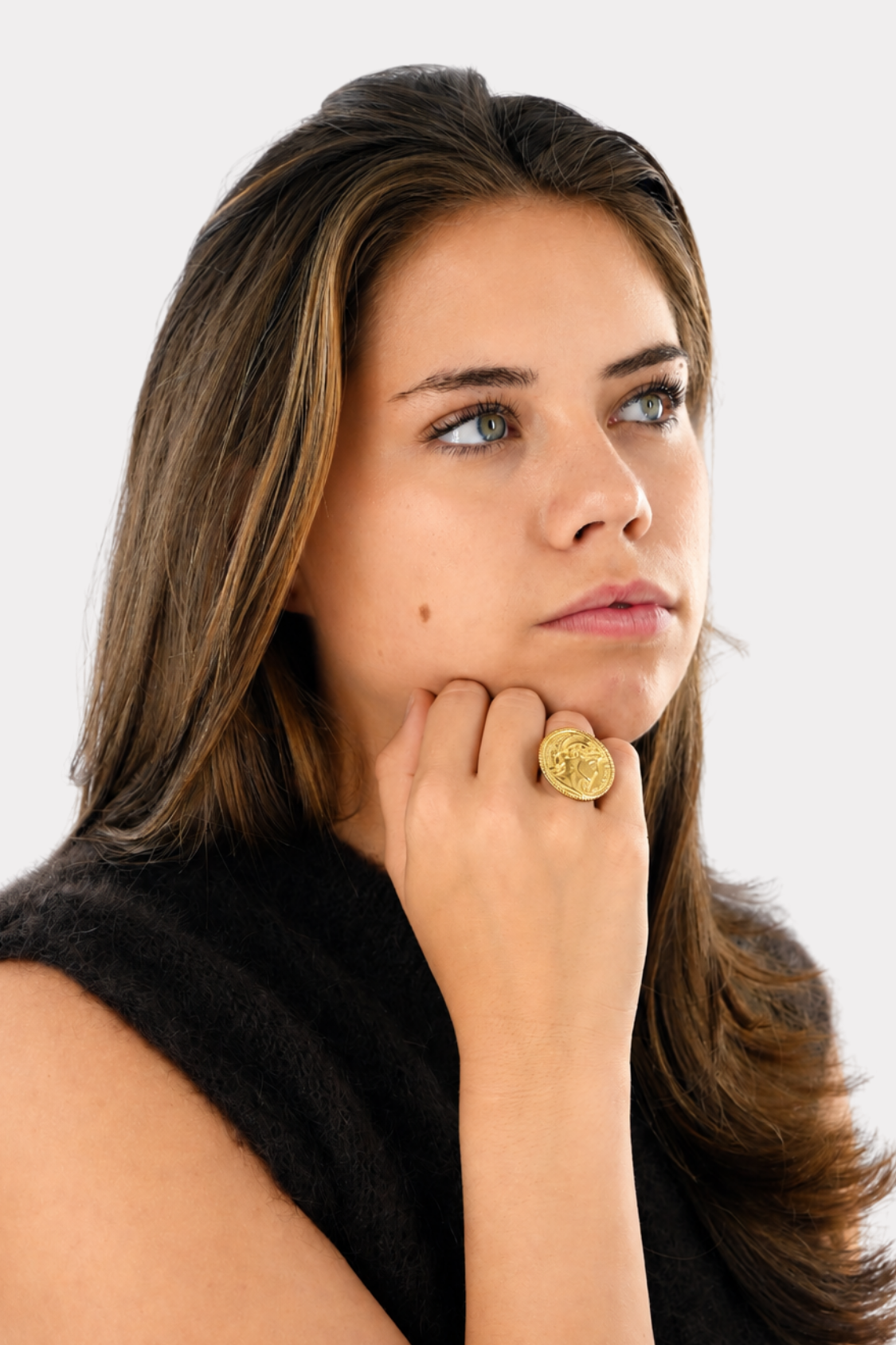 Coin ring - gold