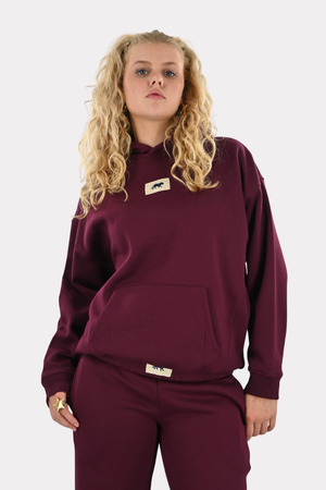 Tiger-étoile-sweat-à-capuche-lounge-bordeaux-Fashiontiger-2