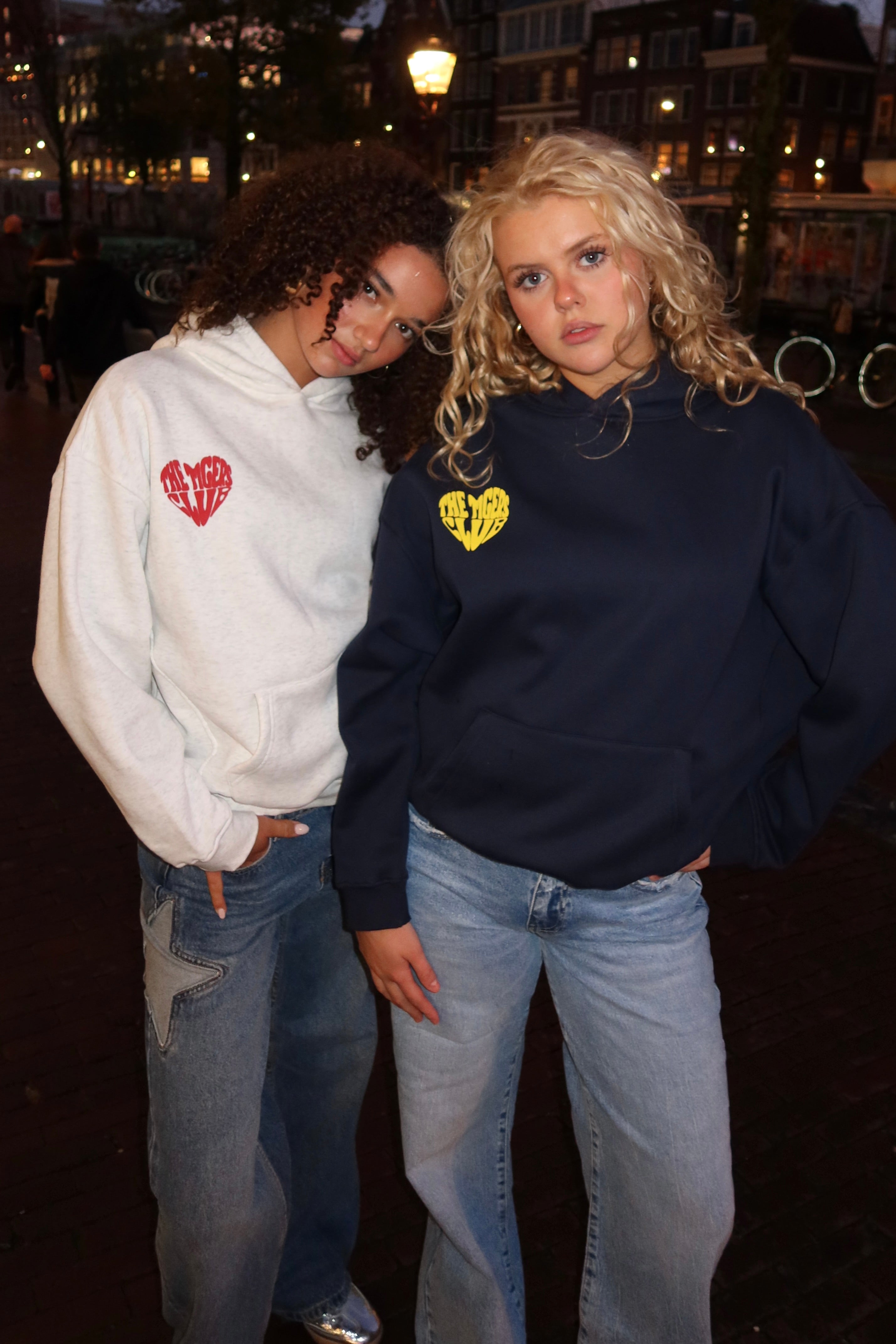 Love Tigers Hoodie - Marineblau