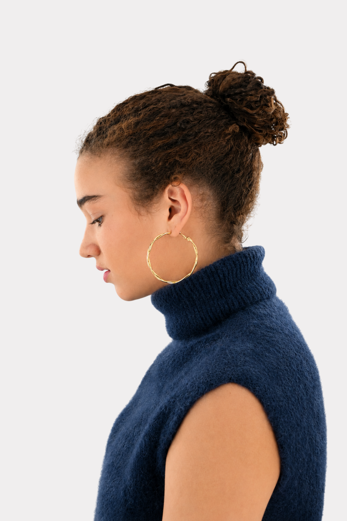 Twisted hoops - gold