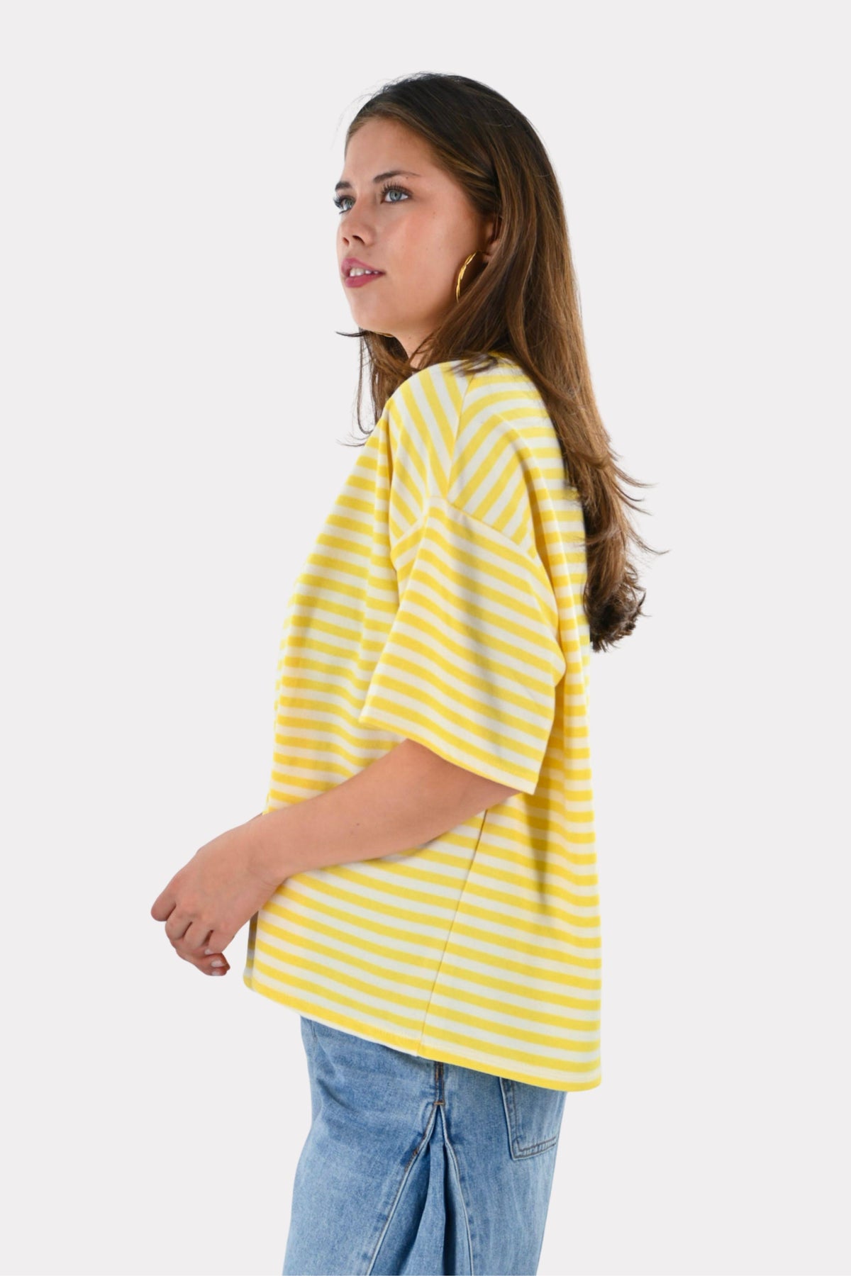 Striped Tiger T-Shirt - Butter Yellow/White