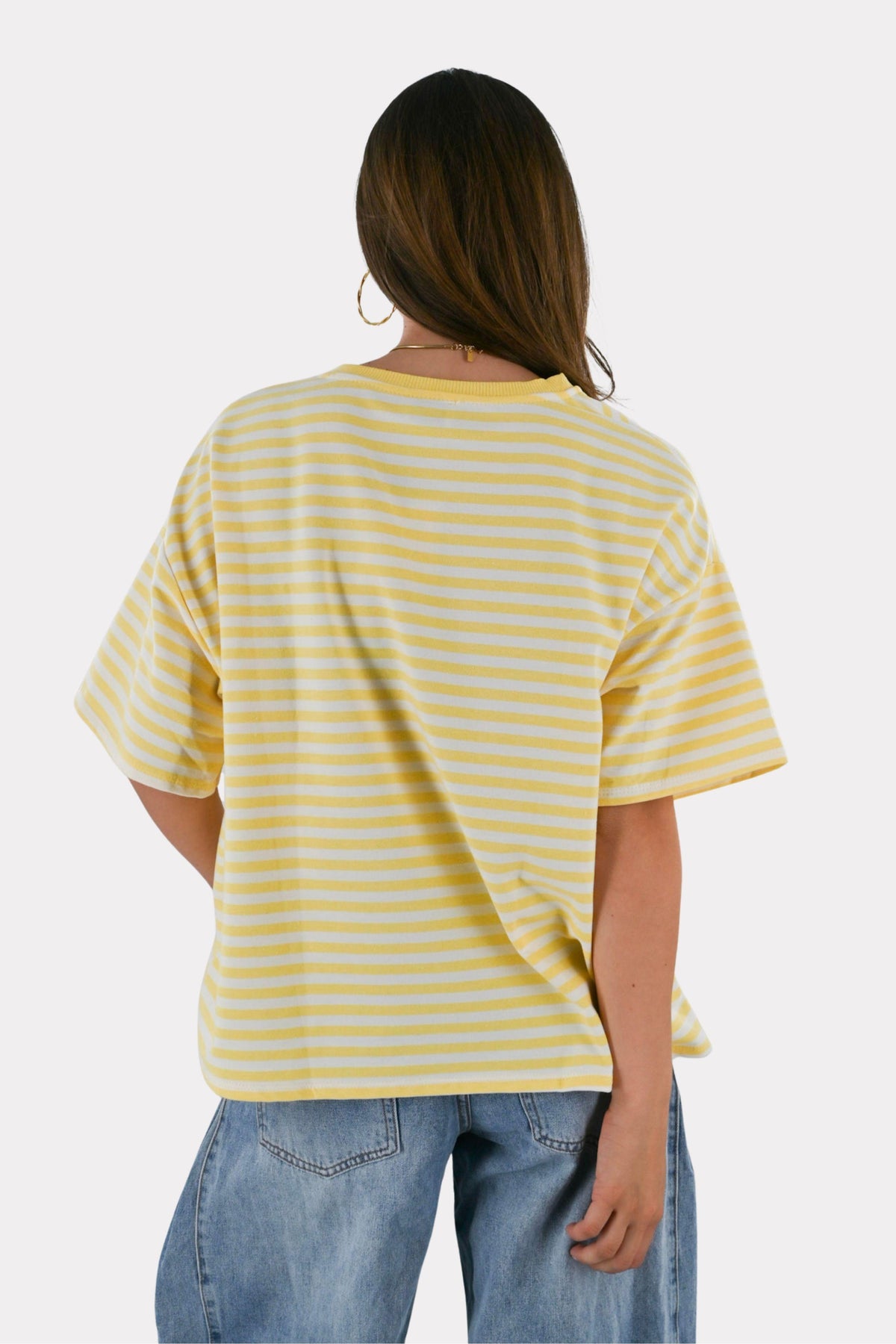 Striped Tiger T-Shirt - Butter Yellow/White