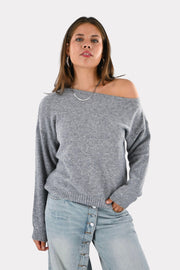Wings-Strickpullover - Grau