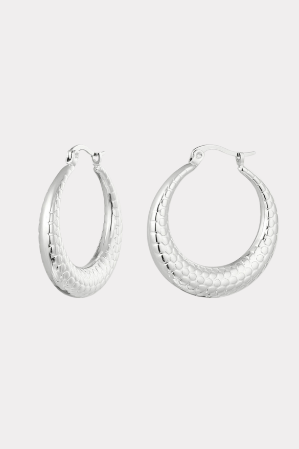 Snake earrings - silver