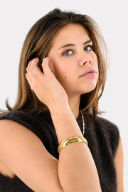 Statement bangle small - goud