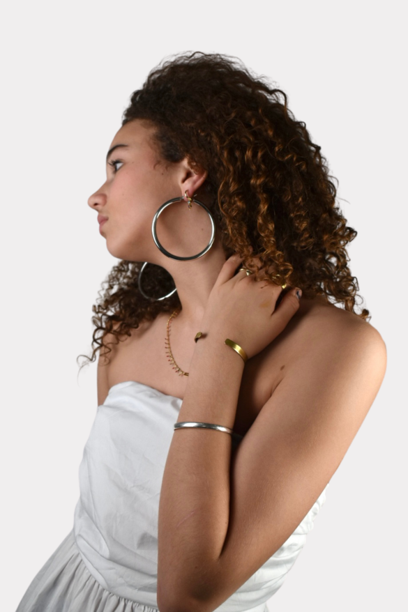 Hoops don't lie earrings - zilver