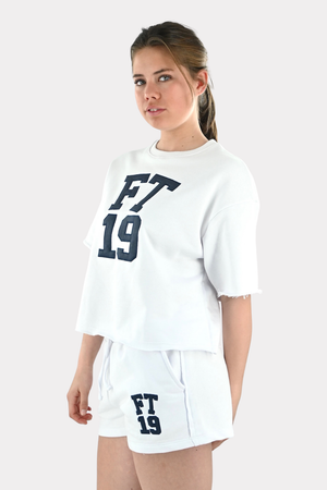 College-Shorts - Weiß
