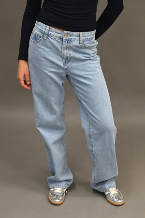 Classic wide leg jeans - blauw
