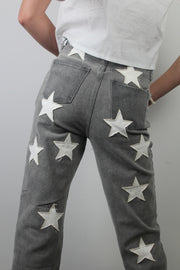 Counting stars jeans - grey/white