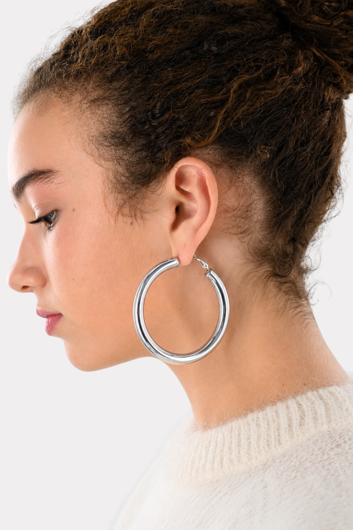 Basic hoops groot - zilver