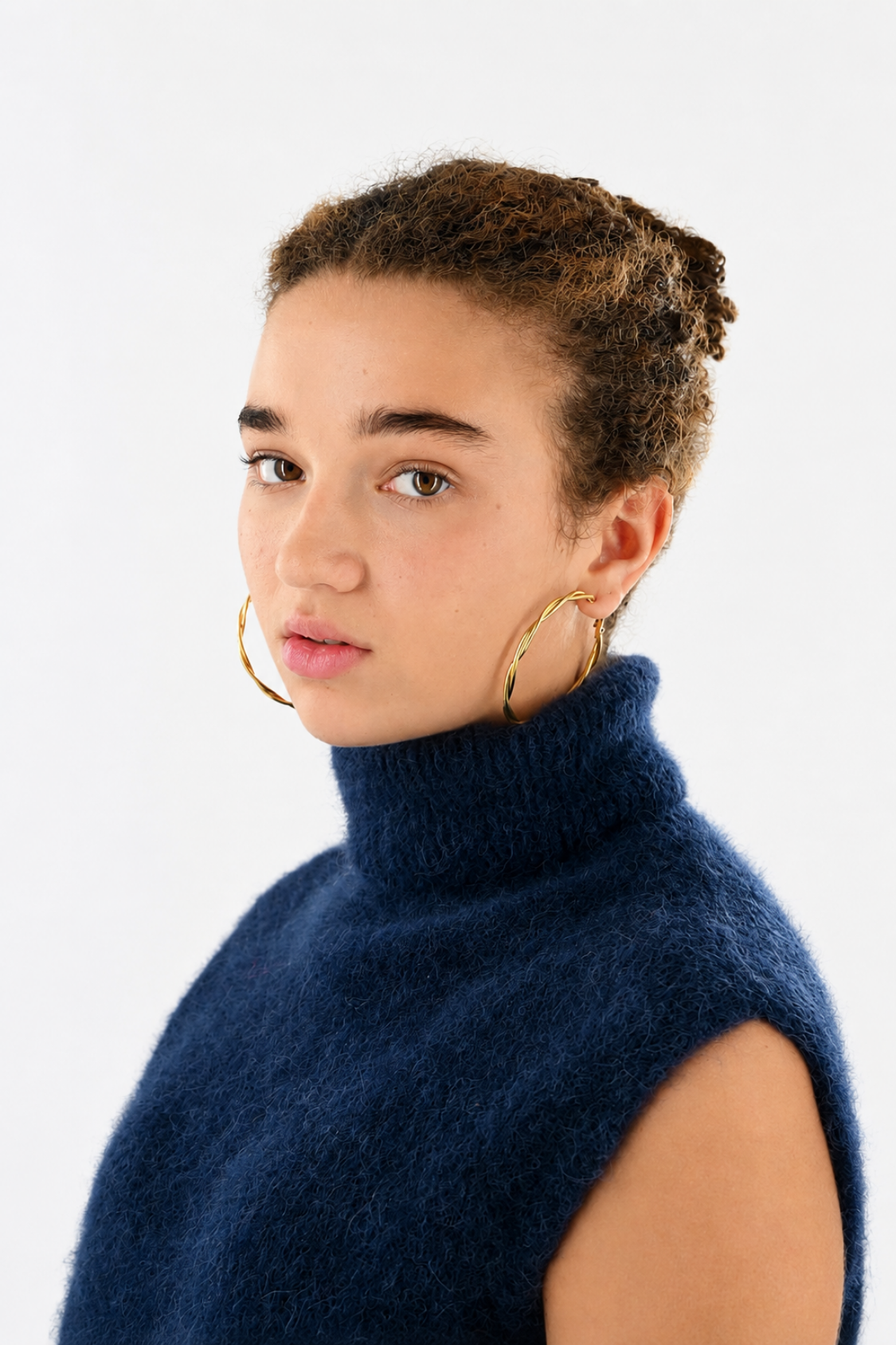 Twisted hoops - gold