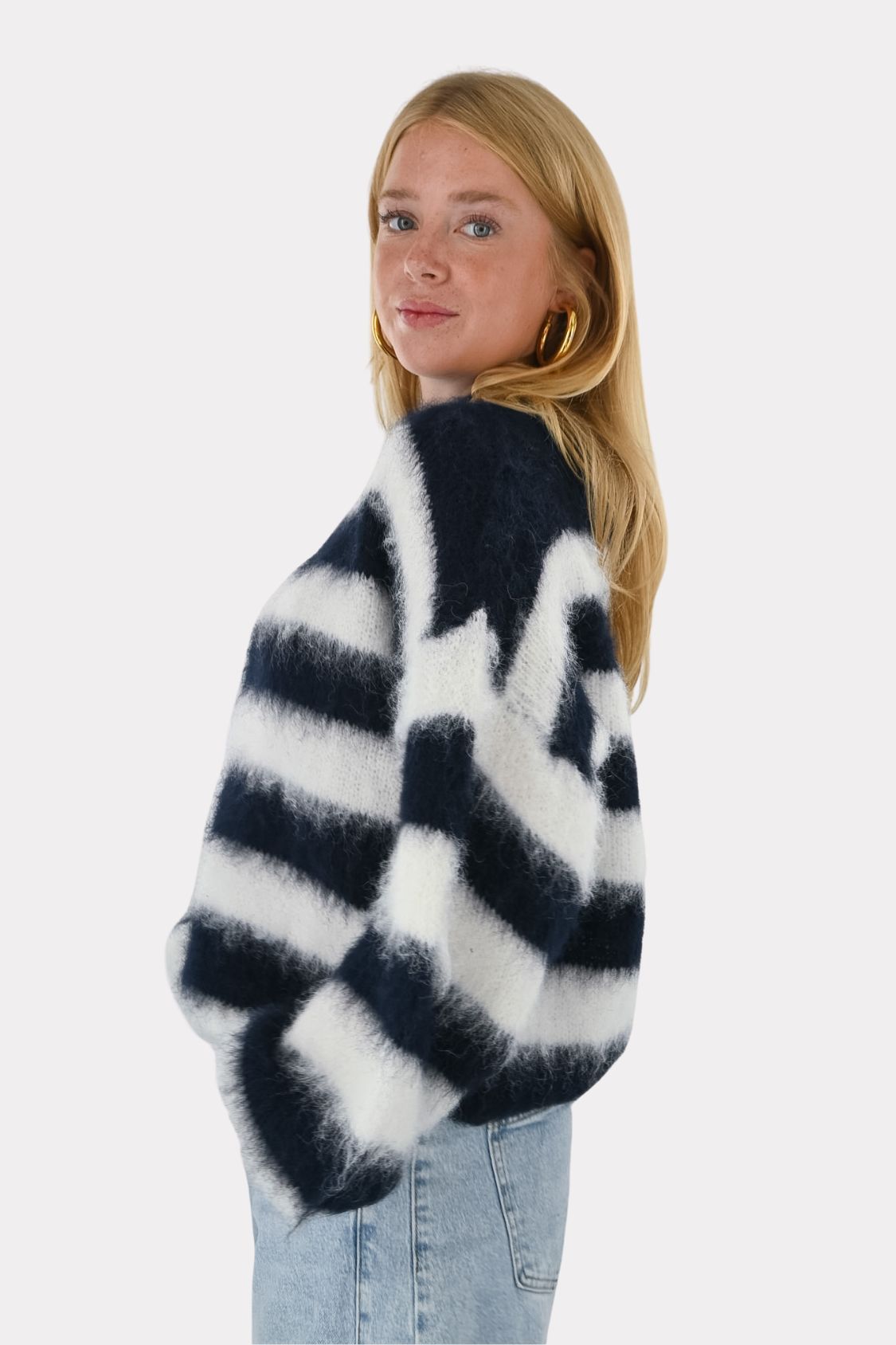 Molly knit - navy/white