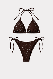 Bikini à clous - brun