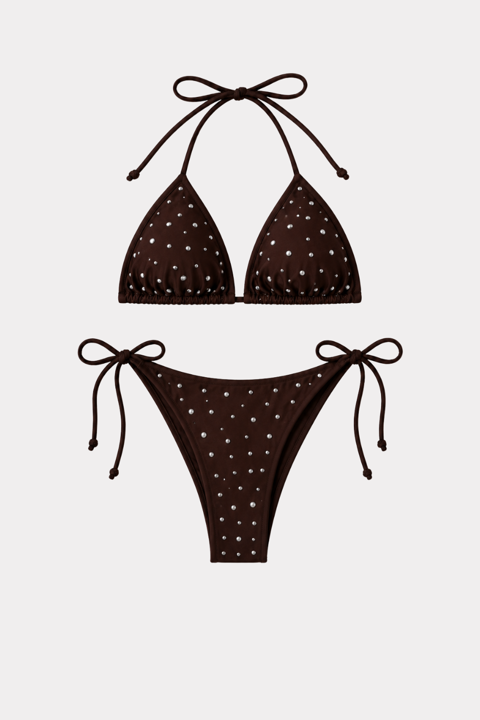 Bikini à clous - brun